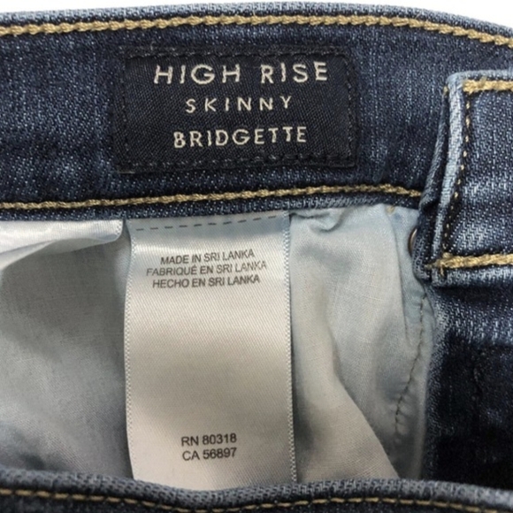 Lucky Brand Jeans Womens 25 Blue Skinny Ankle Bridgete High Rise Denim Tag 4/27 - Picture 3 of 3